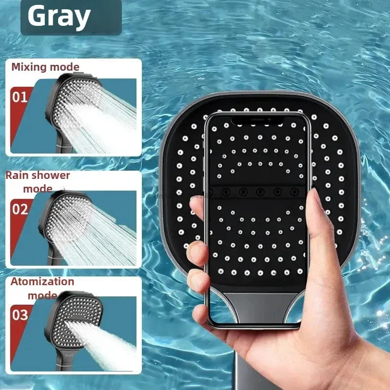 3-Modes High Pressure Shower Head