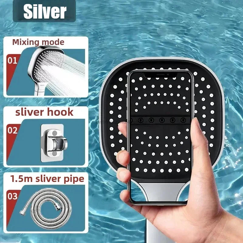 3-Modes High Pressure Shower Head