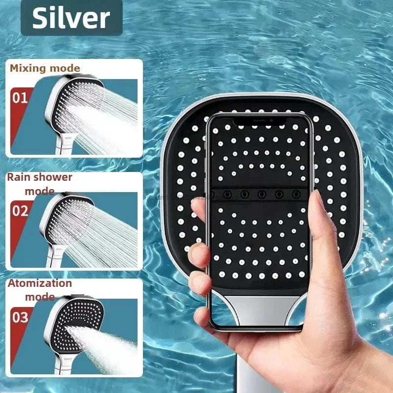 3-Modes High Pressure Shower Head