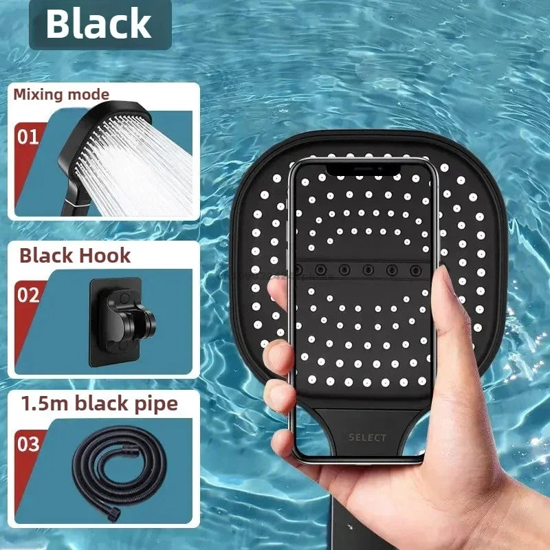 3-Modes High Pressure Shower Head
