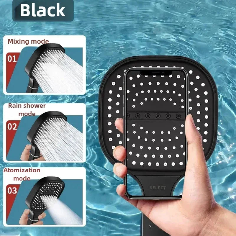 3-Modes High Pressure Shower Head